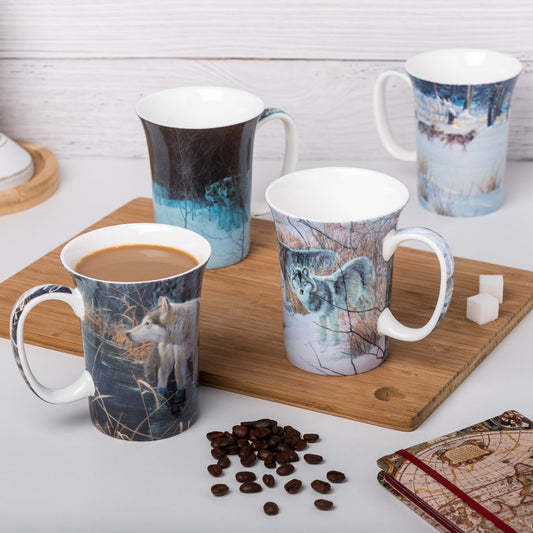 Wolves set of 4 Mugs