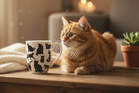 Cat Silhouette Latte Mug