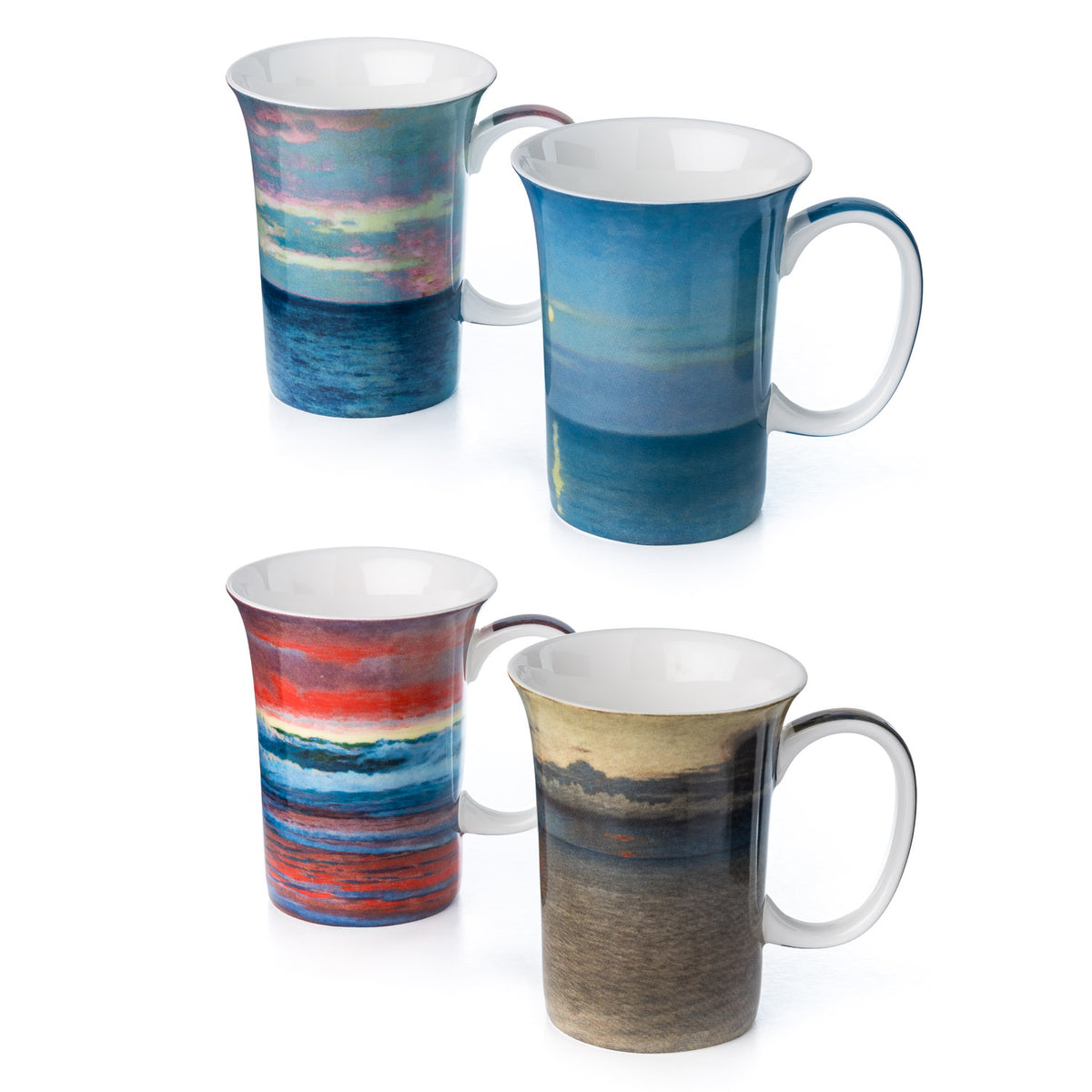 HKliving - Set of 4 70's Ceramic Espresso Mugs - Ceramic | 80ml