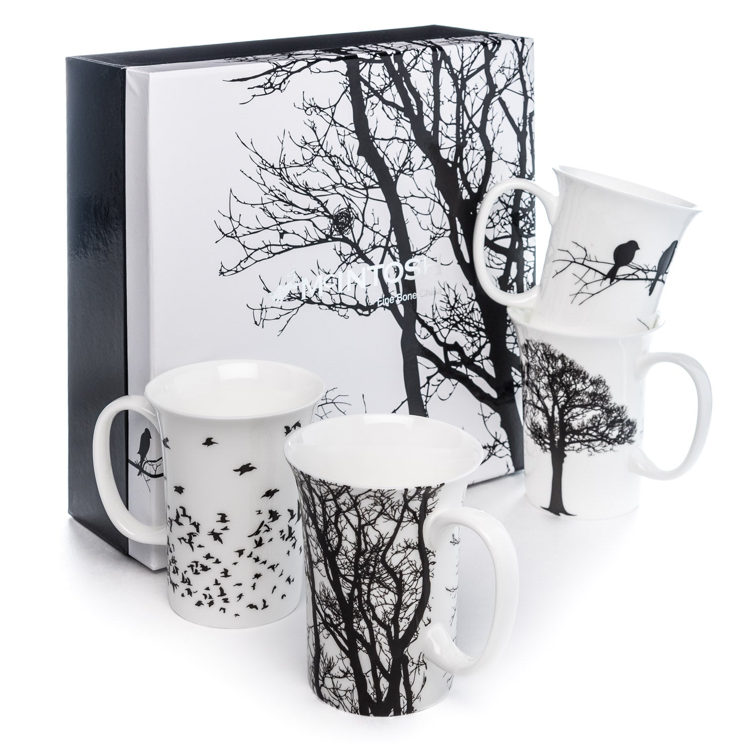 Flower Field Mug White Black 2個セット Flower Field Mug White Black 2個セット
