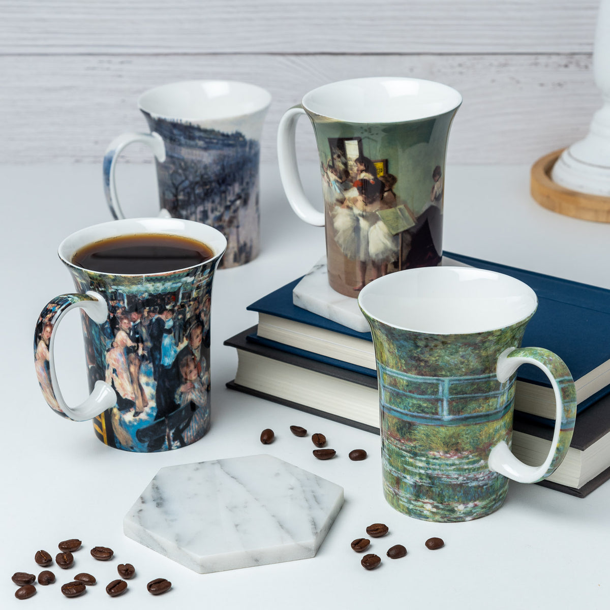 Impressionists set of 4 Mugs | McIntosh Mugs