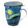 Van Gogh Starry Night Tea Mug W/Infuser and Lid