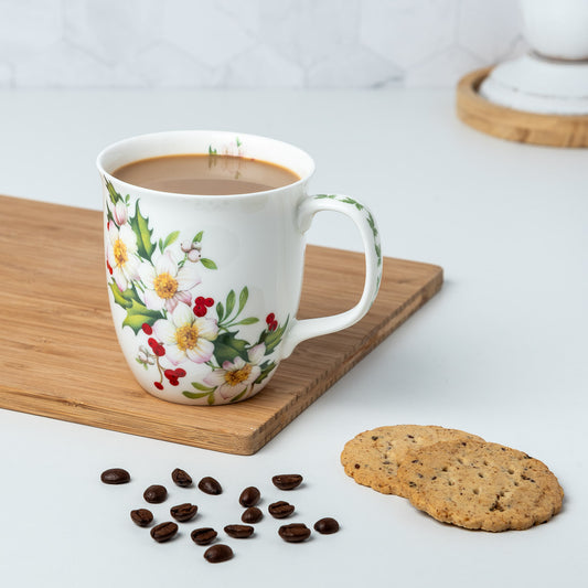 Botanical Flowers Festive Floral Java Mug