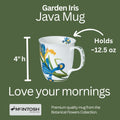 Botanical Flowers Garden Iris Java Mug | NEW FOR 2024