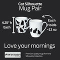Cat Silhouette Mug Pair