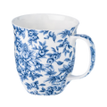 Chintz Light Blue Roses Java mug, 12.5 oz (375 ml) fine bone china, front view, handle right.
