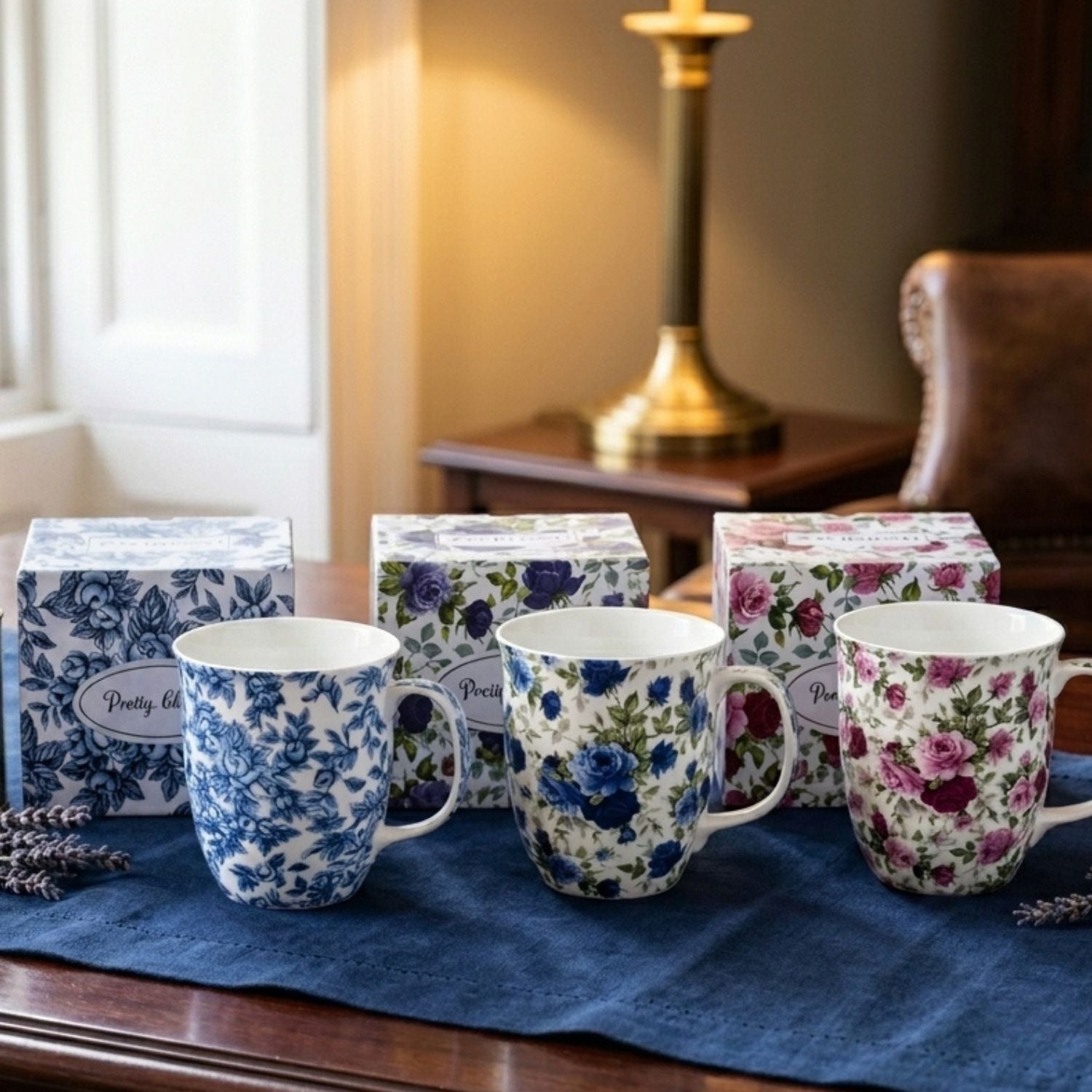 Chintz Roses Three-Mug Java Bundle