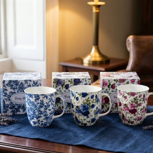 Chintz Roses Three-Mug Java Bundle