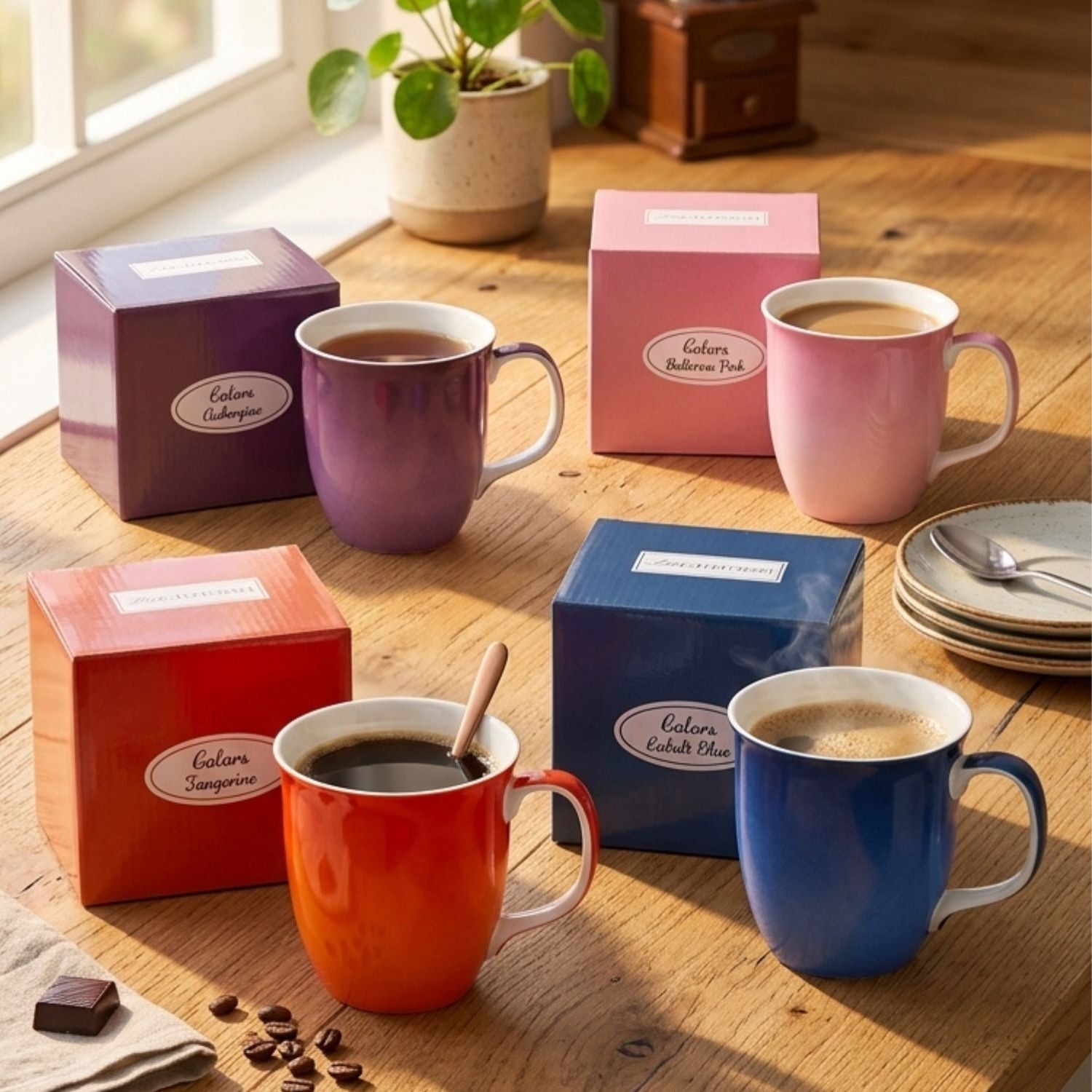 Colors Four-Mug Java Bundle