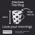 Criss Cross Tea Mug w/ Infuser and Lid