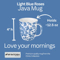 Chintz Light Blue Roses Java Mug