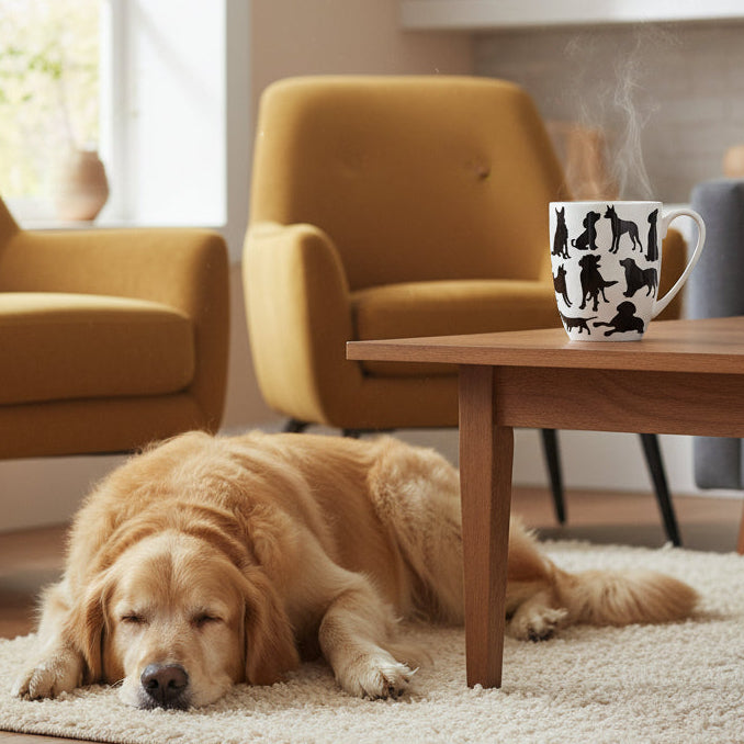 Dog Silhouette Latte Mug
