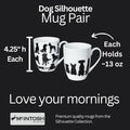 Dog Silhouette Mug Pair