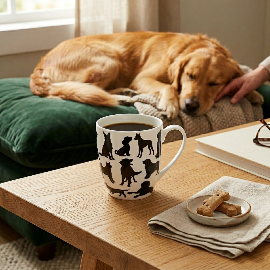 Dog Silhouette Latte Mug