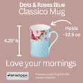 Dots & Roses Blue Classico Mug