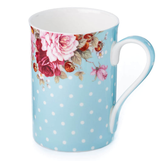 Dots & Roses Blue Classico Mug