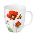 Garden Collection Poppies Java mug, 12.5 oz (375 ml) fine bone china, front view, handle right