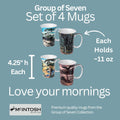 Group of Seven set of 4 Mugs