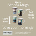 Harris set of 4 Mugs