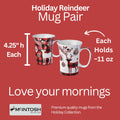 Holiday Reindeer Mug Pair