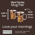 Klimt The Kiss set of 2 Mugs