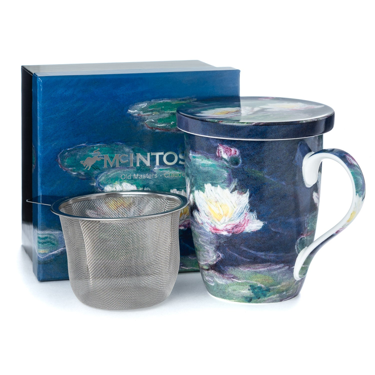 Claude Monet Water Lilies Tea Mug with matching gift box, fine bone china