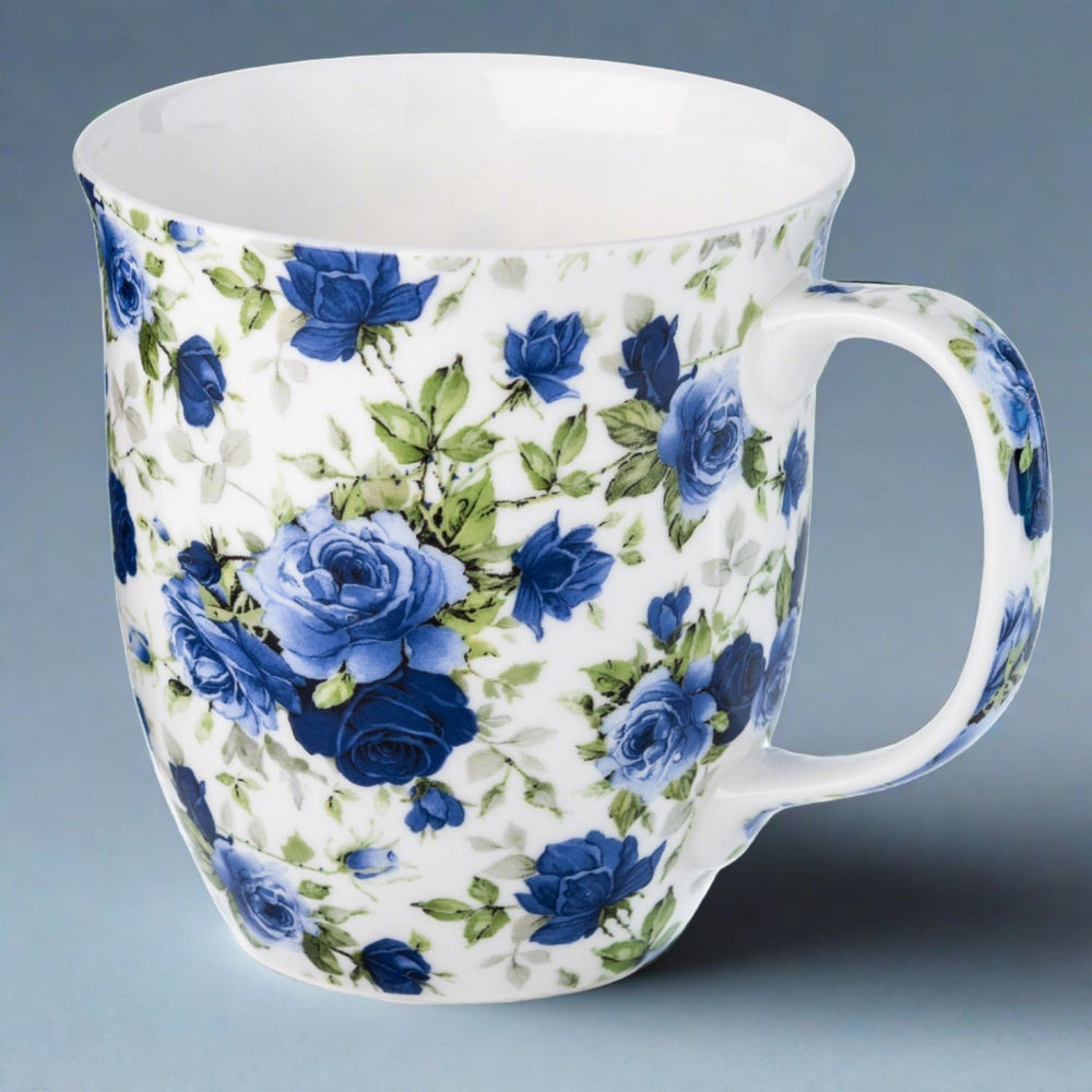 Chintz Dark Blue Roses Java Mug