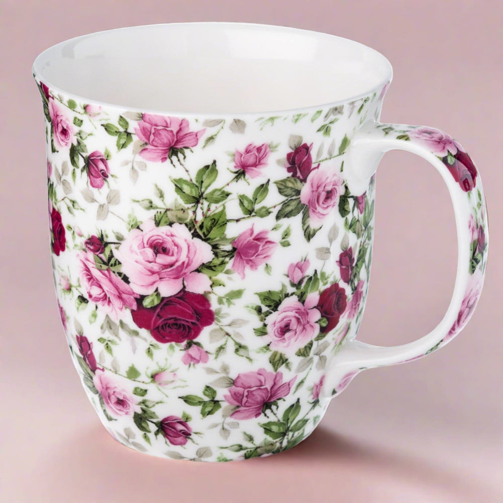 Chintz Red & Pink Roses Java Mug