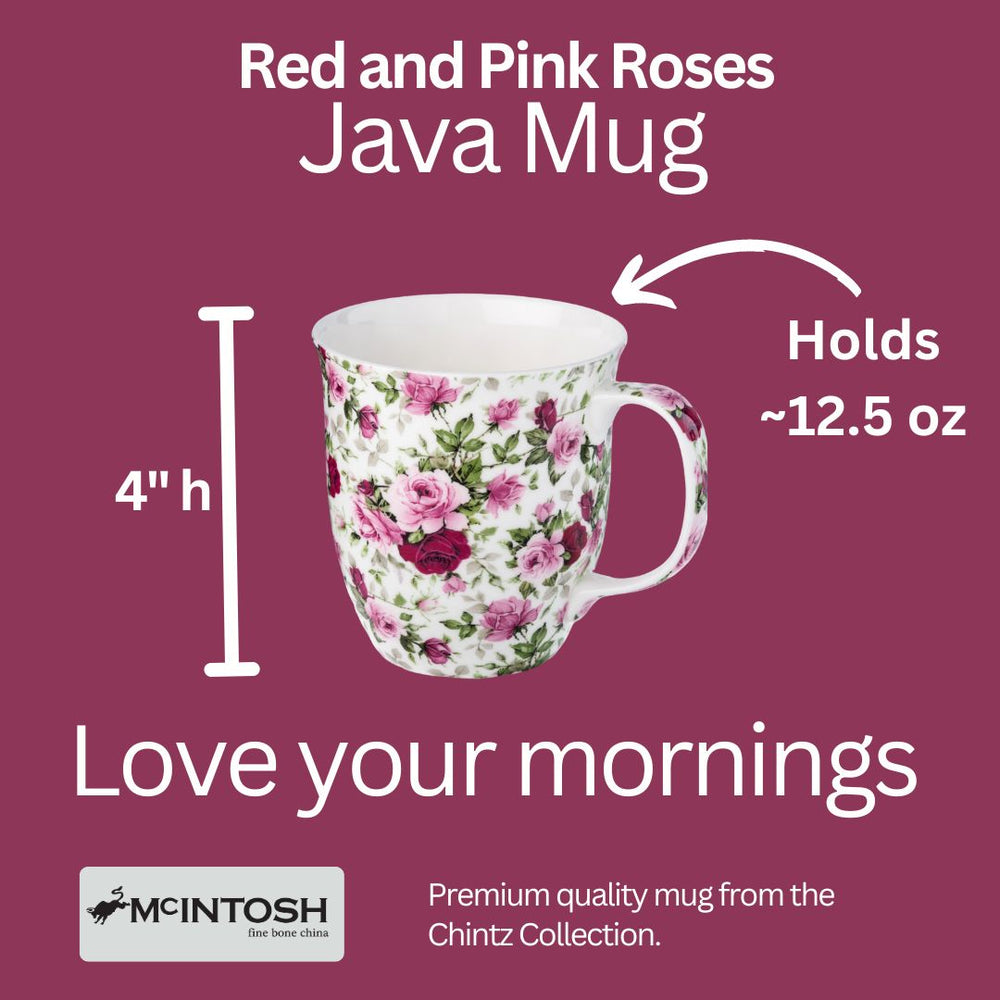 Chintz Red & Pink Roses Java Mug
