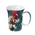Robert Bateman Spring Cardinal mug, 11 oz (325 ml) fine bone china, front view, handle right.