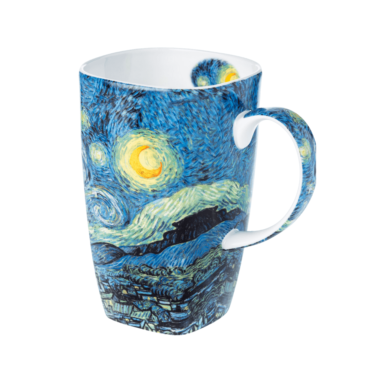 Van Gogh Starry Night Grande Mug fine bone china 19.6 oz McIntosh Mugs front view, handle right
