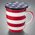 Stars & Stripes Tea Mug w/Infuser & Lid