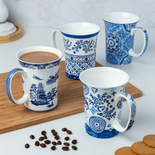 The Blues set of 4 Mugs