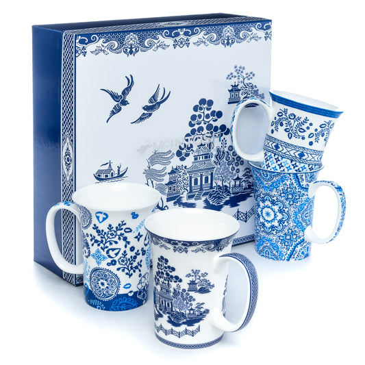 The Blues set of 4 Mugs
