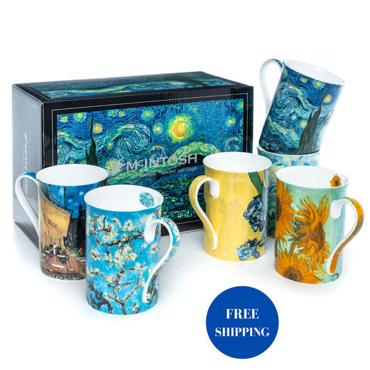 Van Gogh set of 6 Classico Mugs