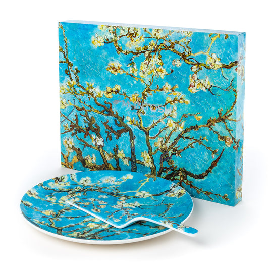 Van Gogh Almond Blossom Cake Plate w/ Server | NEW FOR 2025