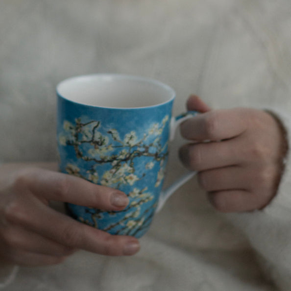 Van Gogh Almond Blossom Tea Mug w/ Infuser and Lid