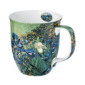 Van Gogh Irises Java mug, 12.5 oz (375 ml) fine bone china, front view, handle right