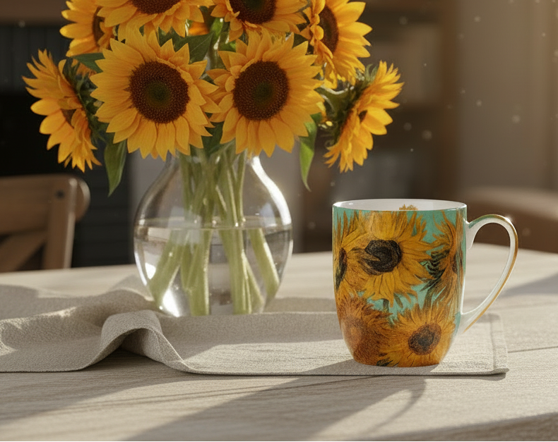 Van Gogh Sunflowers Latte Mug