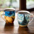 Van Gogh Wheatfields Mug Pair