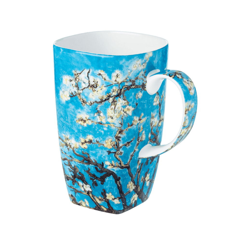 Van Gogh Almond Blossom Grande mug, 19.6 oz (580 ml) fine bone china, front view, handle right.