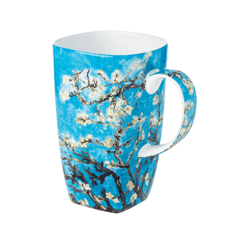 Van Gogh Almond Blossom Grande mug, 19.6 oz (580 ml) fine bone china, front view, handle right.