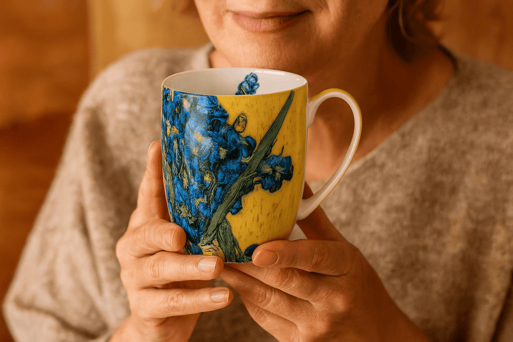 Van Gogh Irises Latte Mug