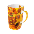 Van Gogh Sunflowers Grande mug, 19.6 oz (580 ml) fine bone china, front view, handle right.