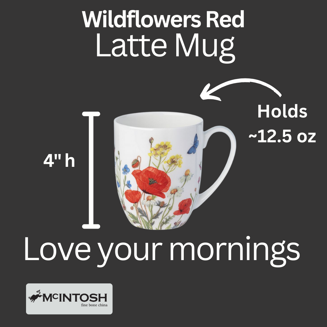 Wildflowers Red Latte Mug