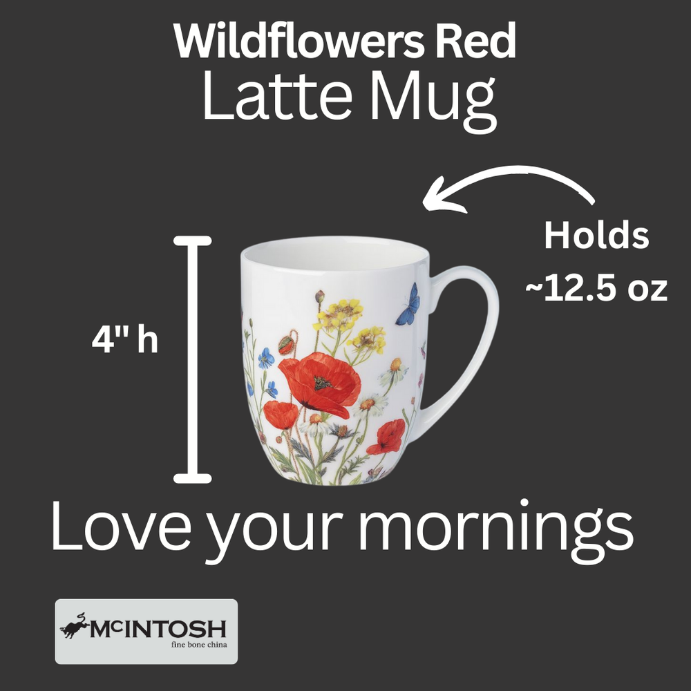 Wildflowers Red Latte Mug