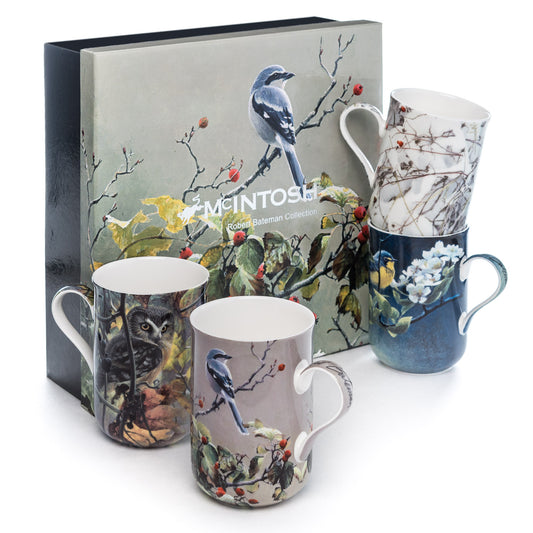 Bateman Birds set of 4 Mugs