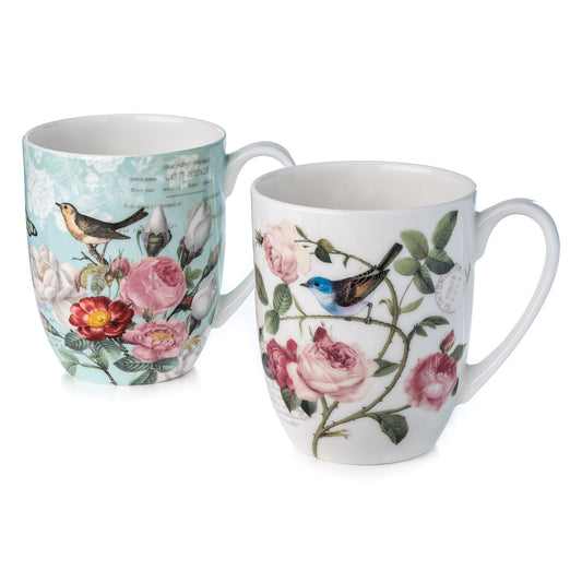 Bird Garden Mug Pair