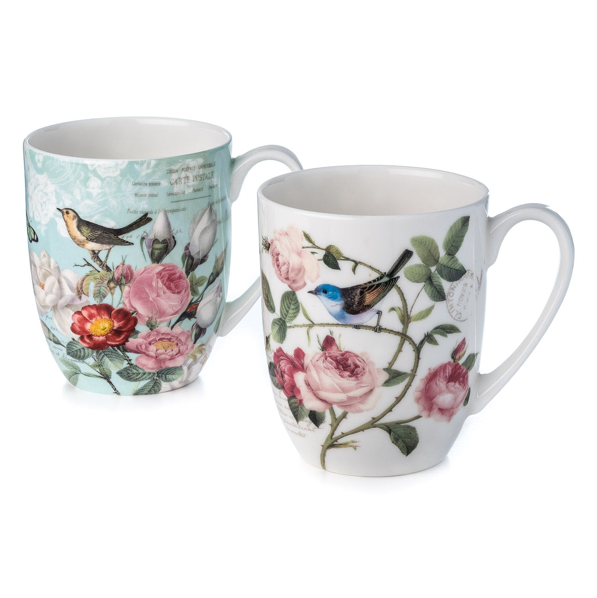 Bird Garden Mug Pair | McIntosh Mugs