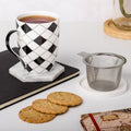 Criss Cross Tea Mug w/ Infuser and Lid